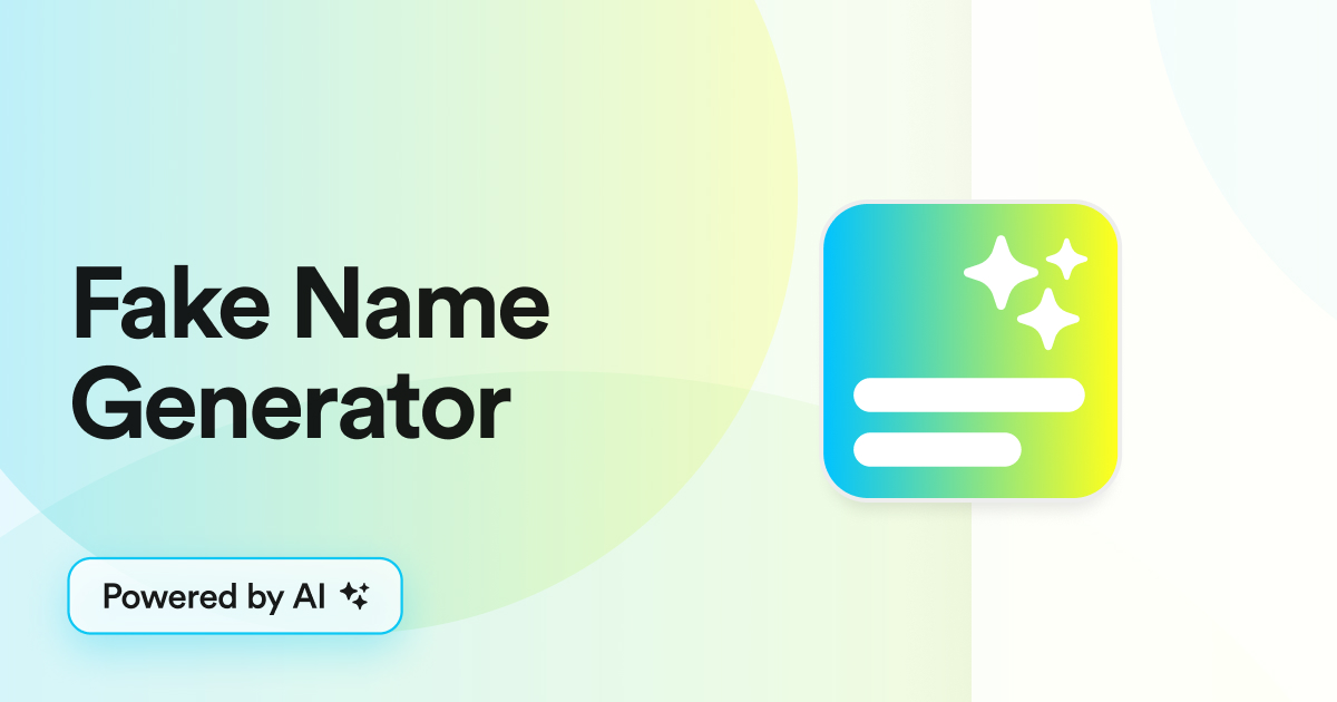 Fake Name Generator