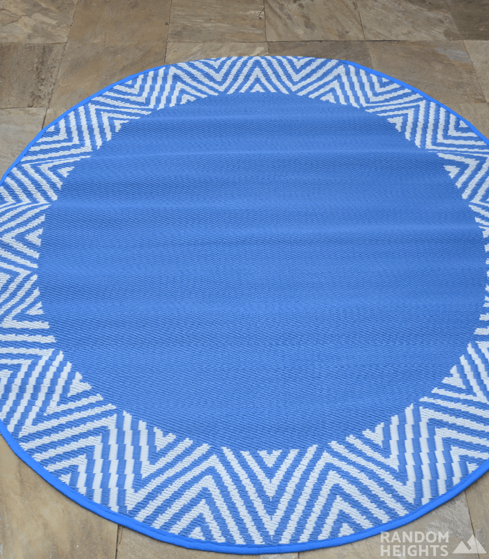 Round Outdoor Rug Random Heights