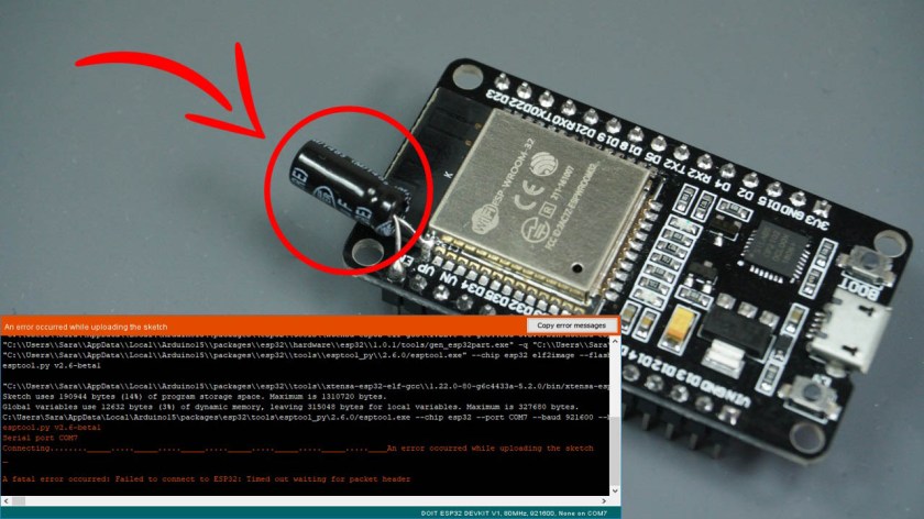 [SOLVED] Failed to connect to ESP32: Timed out waiting for packet header