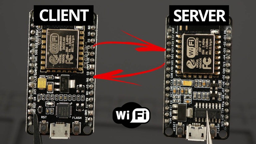 ESP8266 Client-Server Wi-Fi Communication Between Two Boards (NodeMCU
