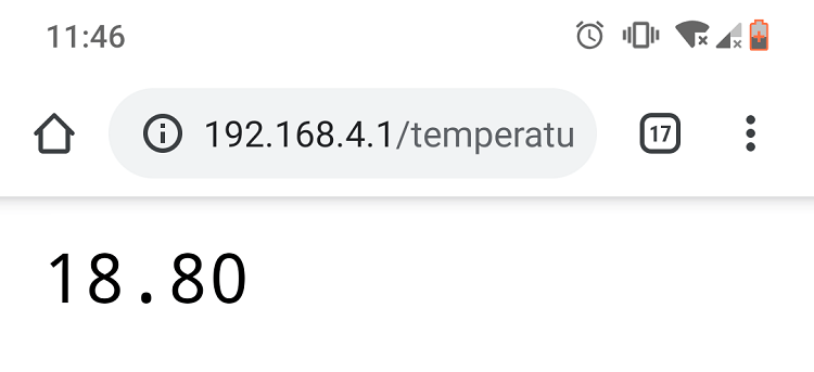 ESP8266 Server Access Point AP Test request temperature