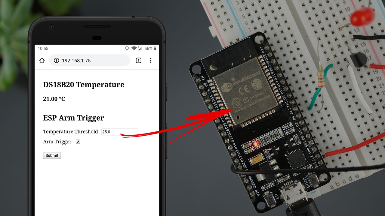 Esp32 Esp66 Thermostat Web Server Control Output Based On Temperature Random Nerd Tutorials