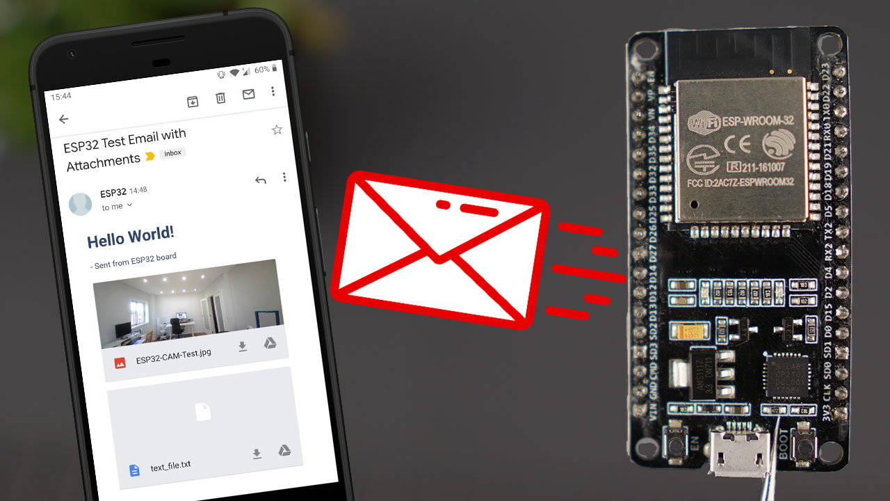 Esp32 Send Emails Using Smtp Server Html Text Attachments Arduino Ide Random Nerd Tutorials