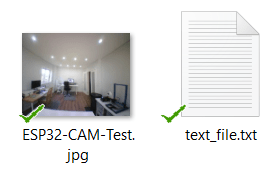 Upload the files to SPIFFS to send as an email attachment