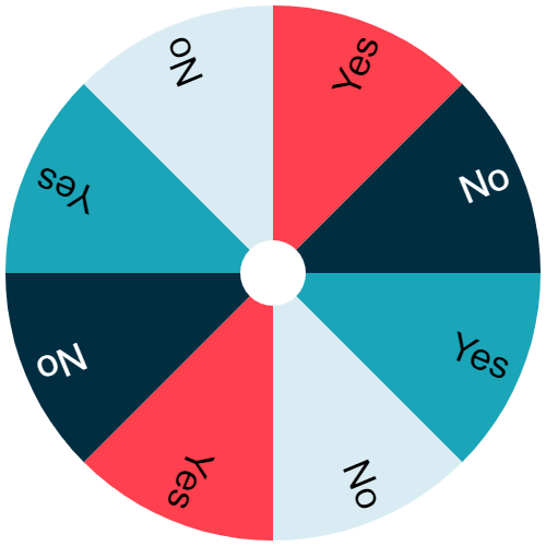 Yes or No Wheel Spinner