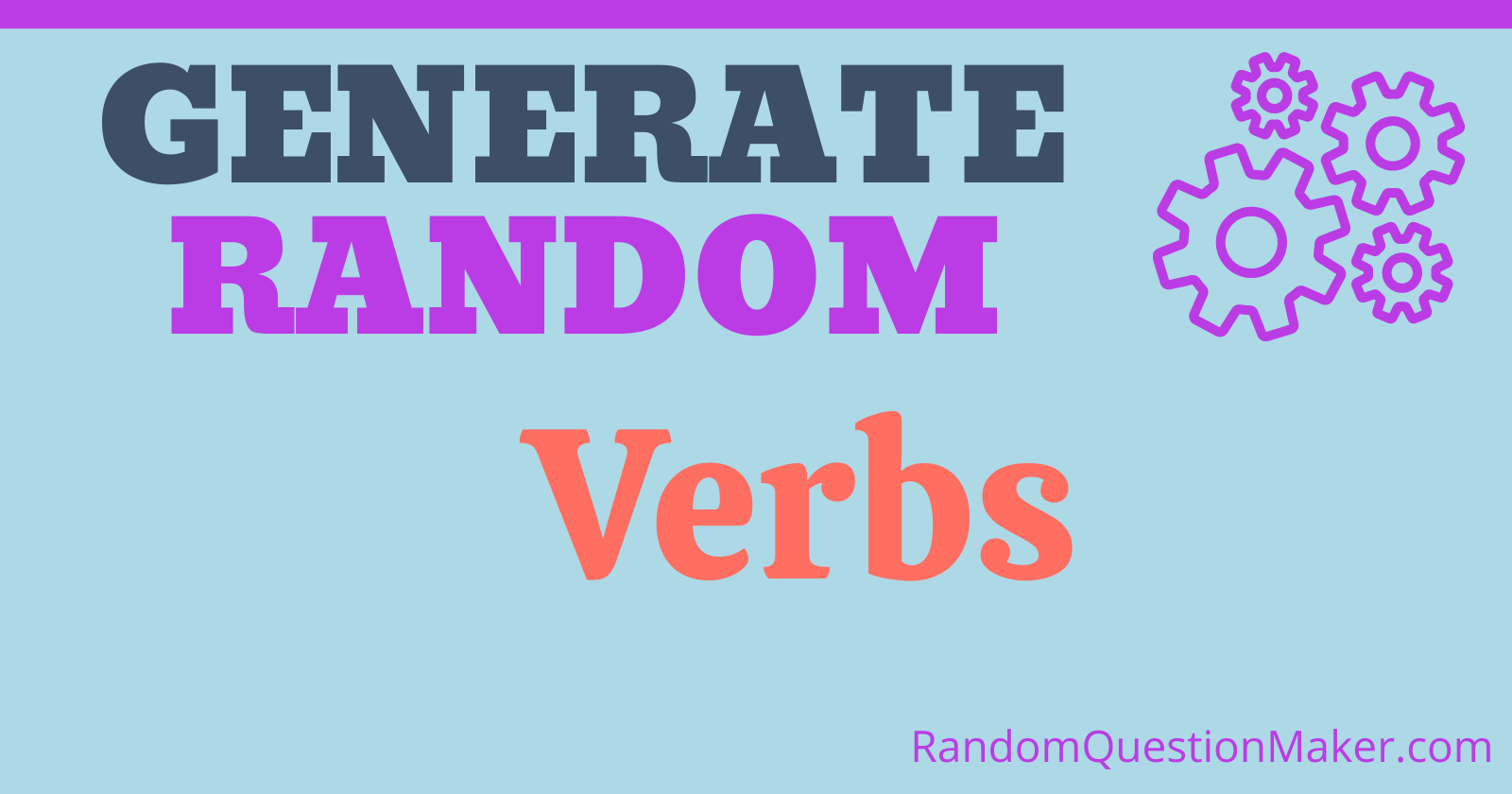 Random Verb Generator Inspiration at your Finger Tips!