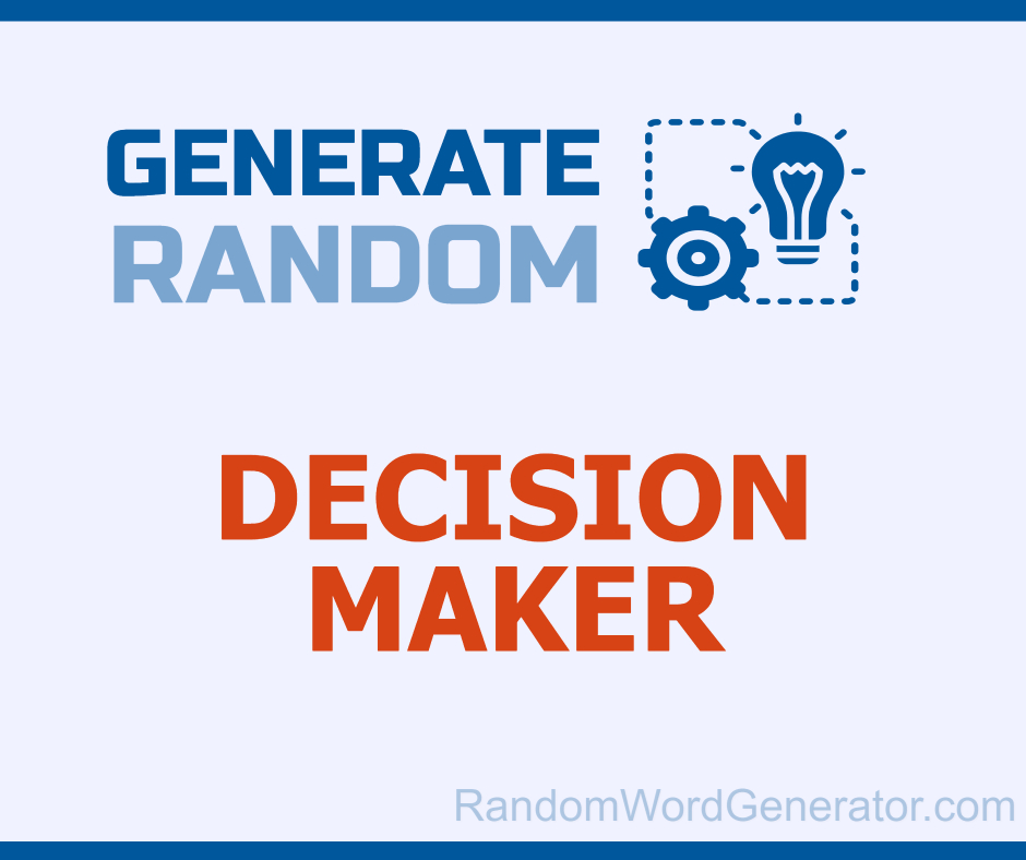Decision Maker — Easy Decision Making
