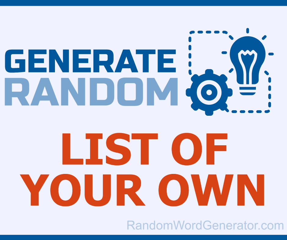 Random List — Randomize a list of names or things