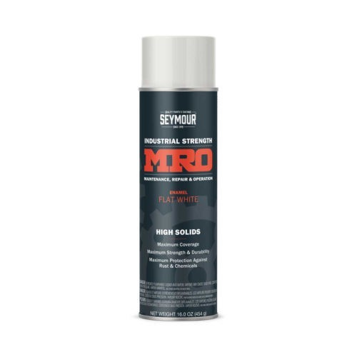 MRO Enamel Spray Paint 20 oz. Flat White (6/case) R and R Wholesale