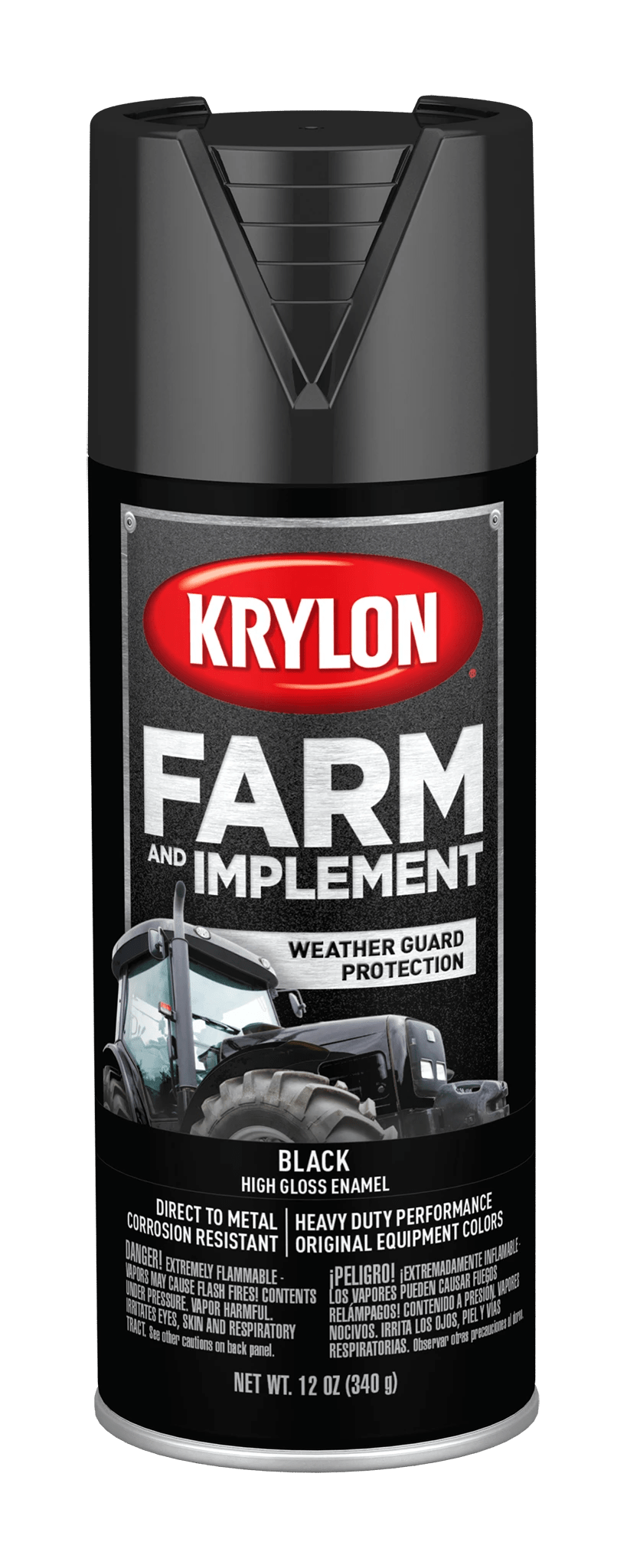 Farm & Implement Paint 16 oz. Gloss Black (6/case) R and R Wholesale