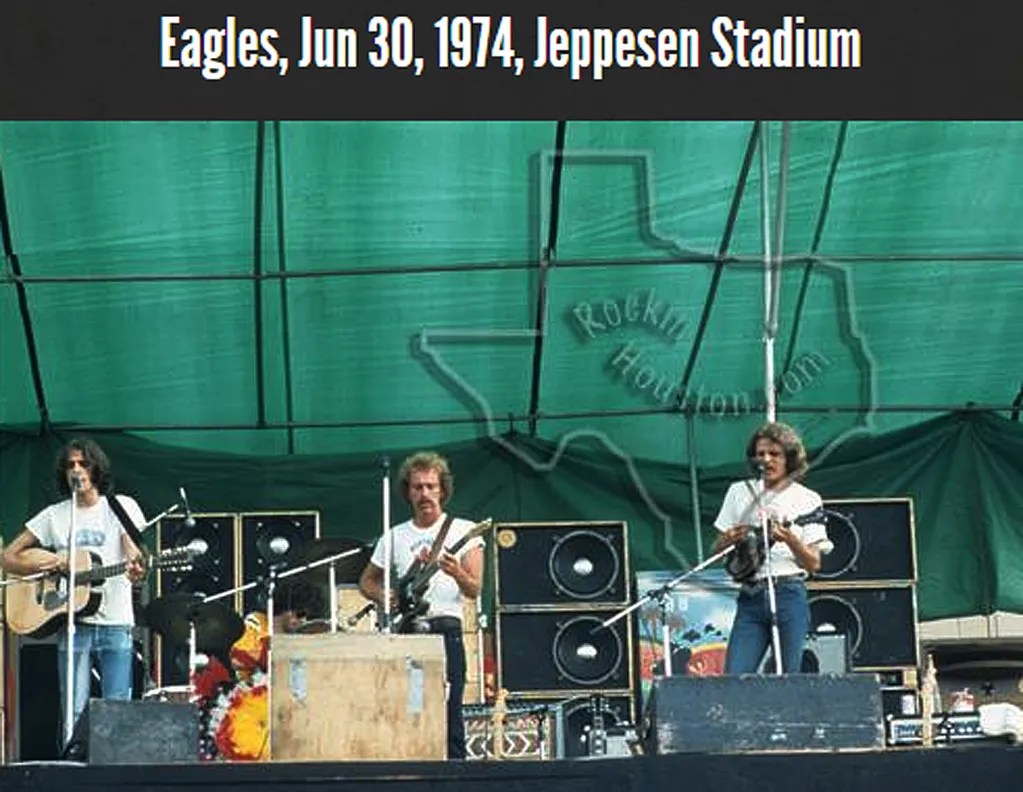 Eagles concert at Jeppesen Stadium in Houston1974 Randy Meisner