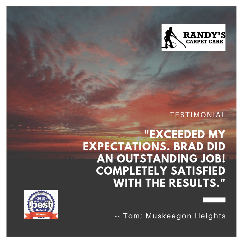 Randy's Carpet Care Serving West Michigan Since 1980