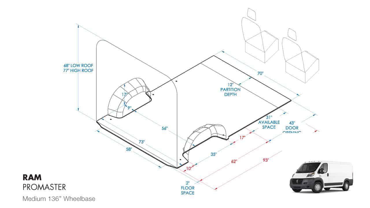 RAM ProMaster Van Shelving Systems Ranger Design