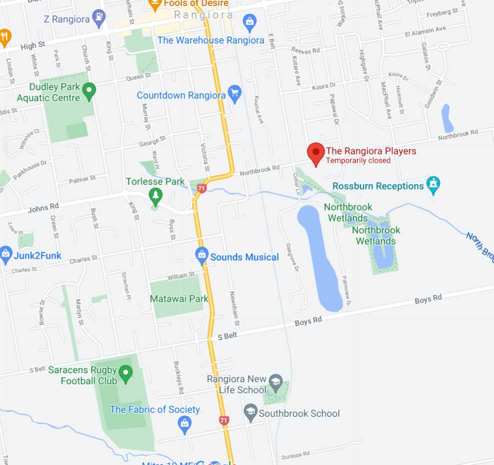 Rangiora Players Maps