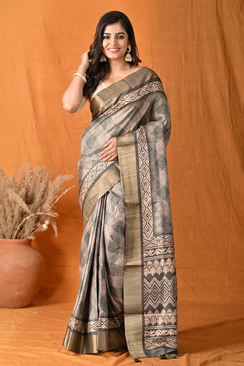 Tussar Silk Saree Online Tussar Sarees for Women Rangoli