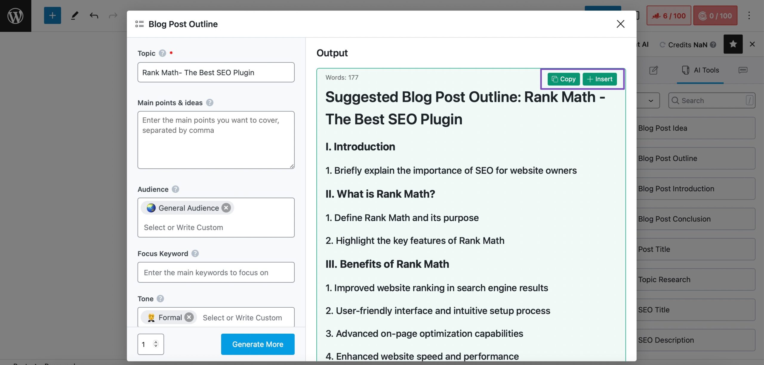 How to Use Content AI in Block Editor » Rank Math