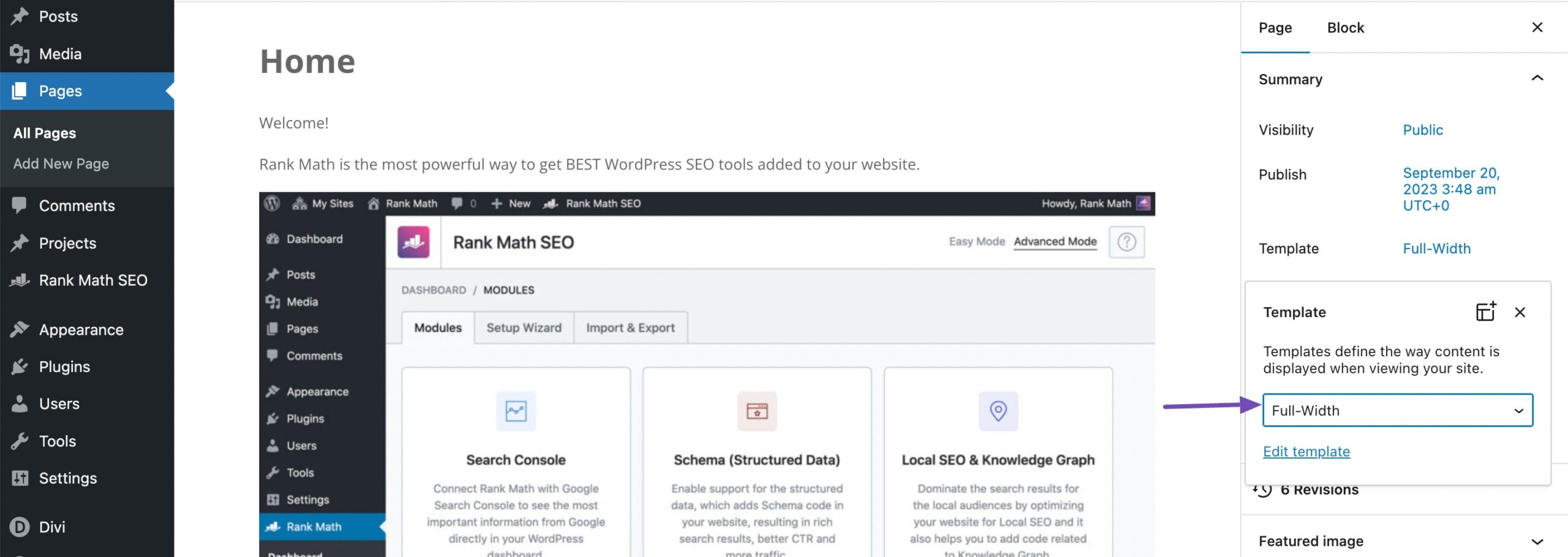 How to Remove Sidebar in WordPress » Rank Math