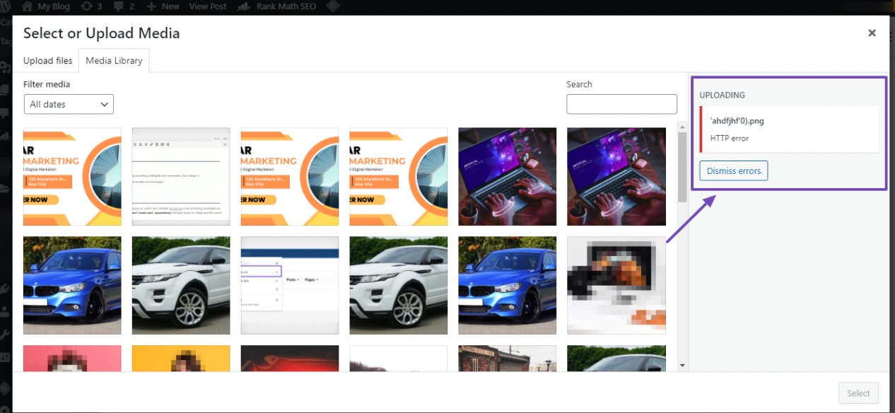 How to Easily Fix WordPress HTTP Error When Uploading Images » Rank Math
