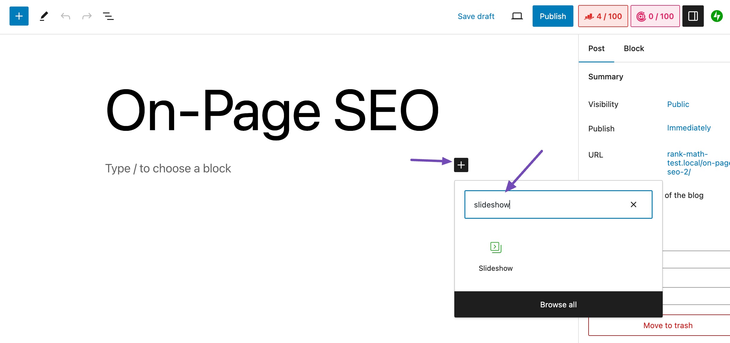 How to Easily Add a Slideshow to WordPress » Rank Math