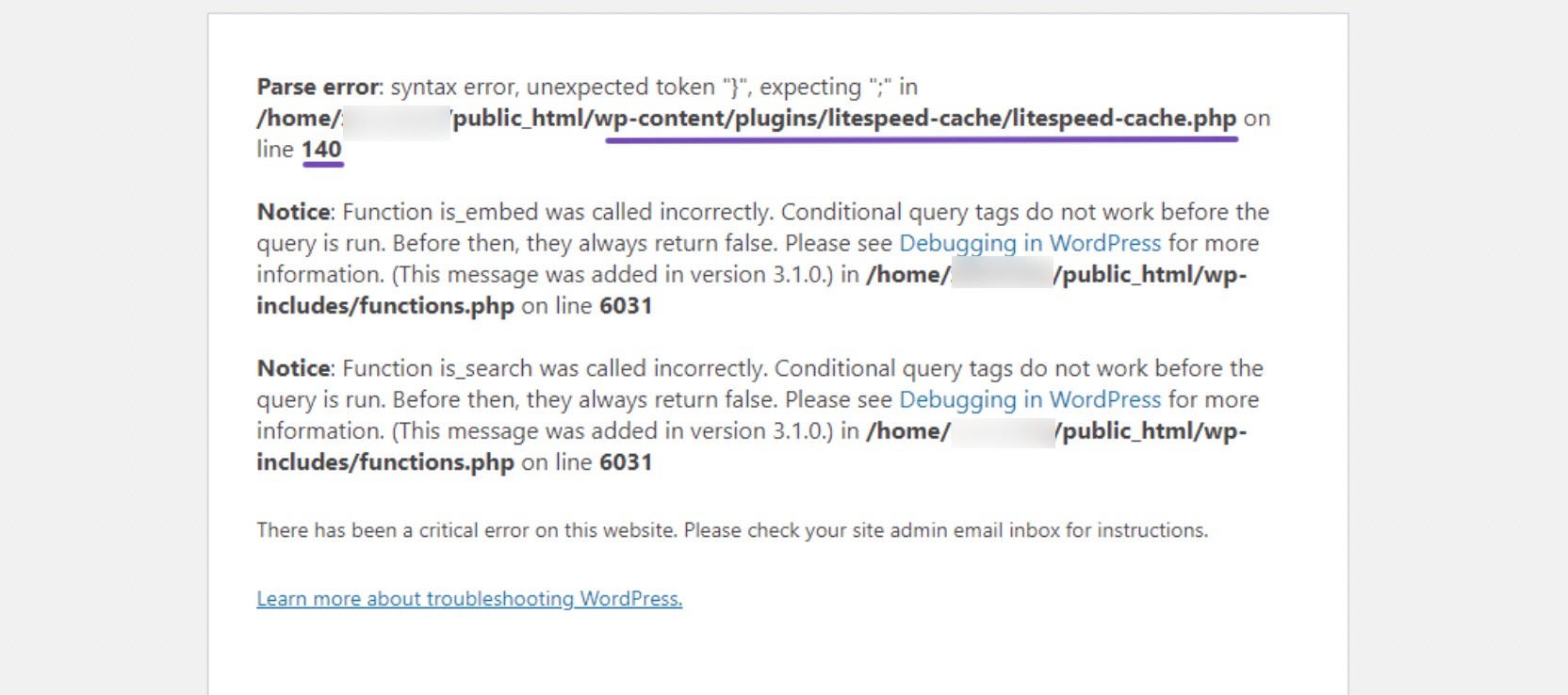 How to Fix the “Parse Error Syntax Error, Unexpected” in WordPress