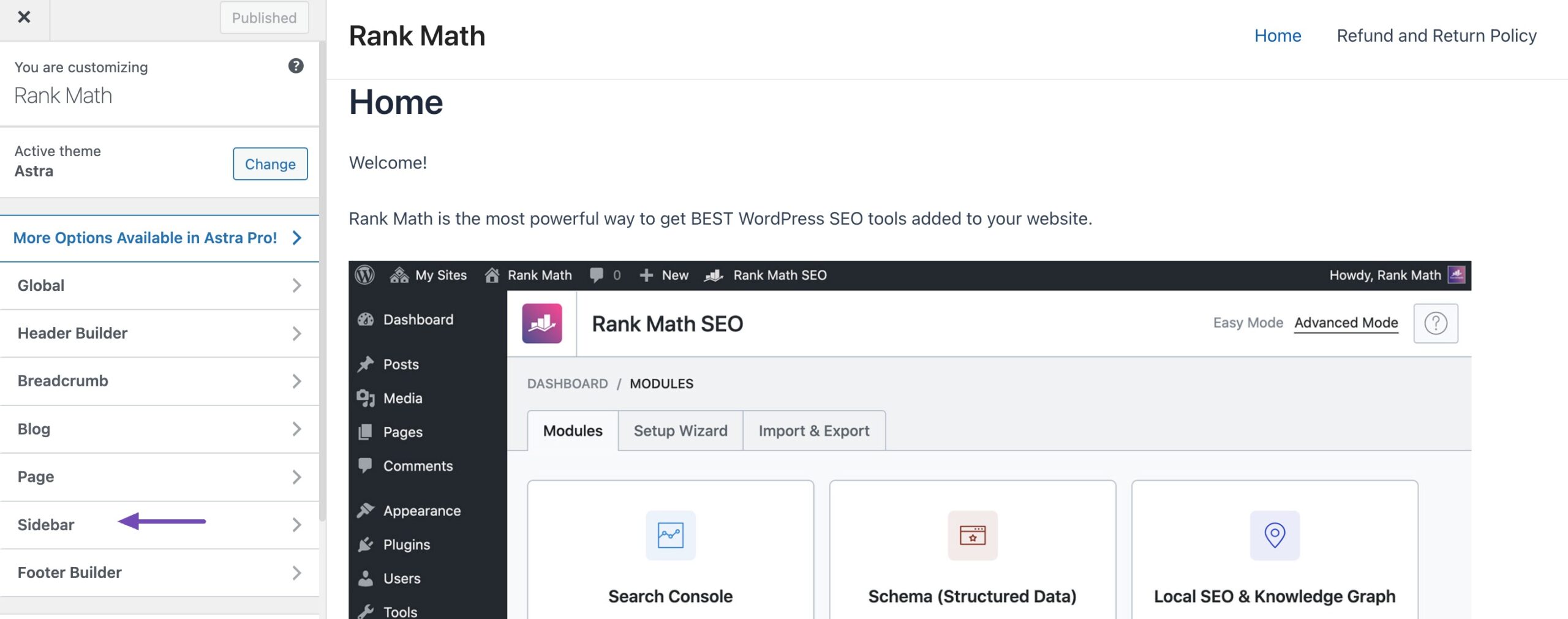 How to Remove Sidebar in WordPress » Rank Math
