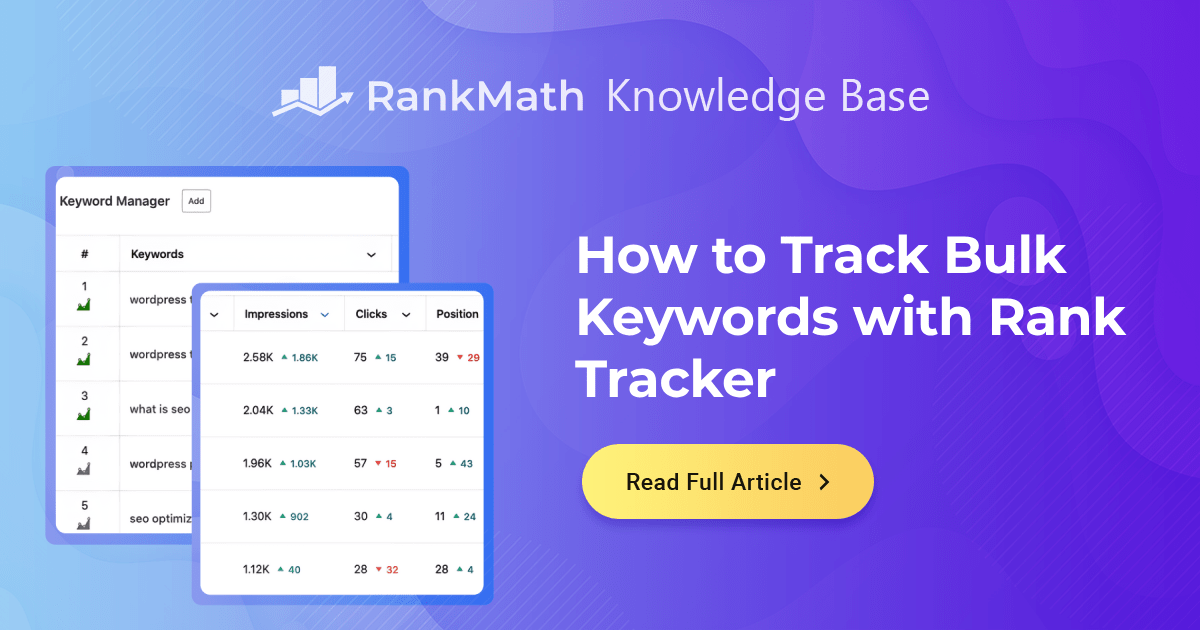 How to Track Bulk Keywords with Rank Tracker » Rank Math