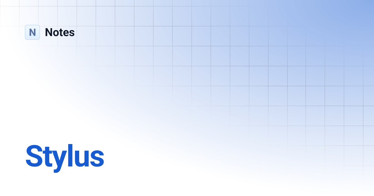 Stylus Notes