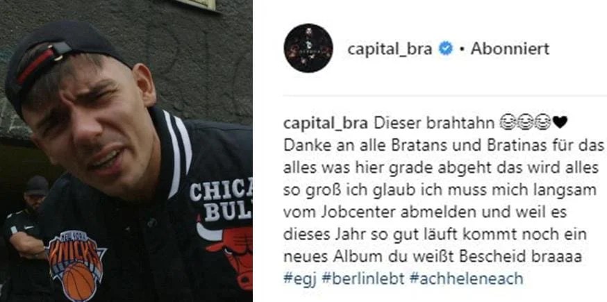 Capital Bra kündigt neues Album für 2018 an rap.de