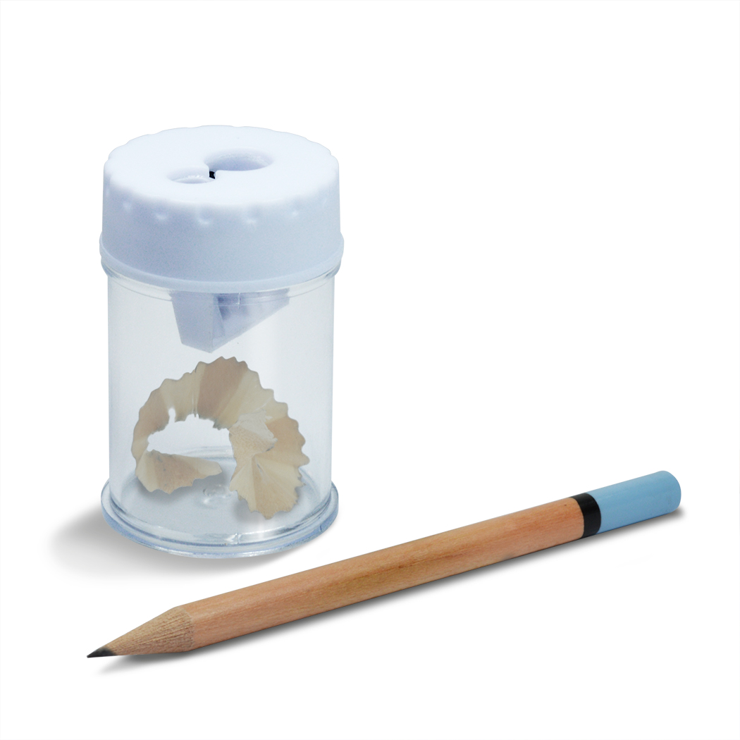 Double Barrel Pencil Sharpener White/Clear Rapesco Worldwide
