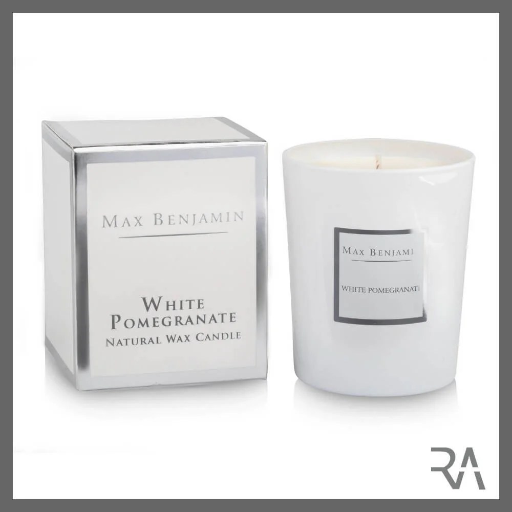 MAX BENJAMIN WHITE POMEGRANATE SCENTED CANDLE 190GR Raphael Azzopardi