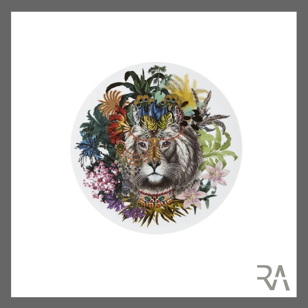 CHRISTIAN LACROIX CHARGER PLATE/WALL PLATE JUNGLE KING Raphael Azzopardi