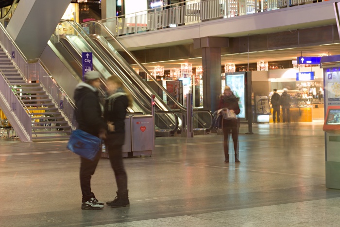 Abschied am Hauptbahnhof in Bern