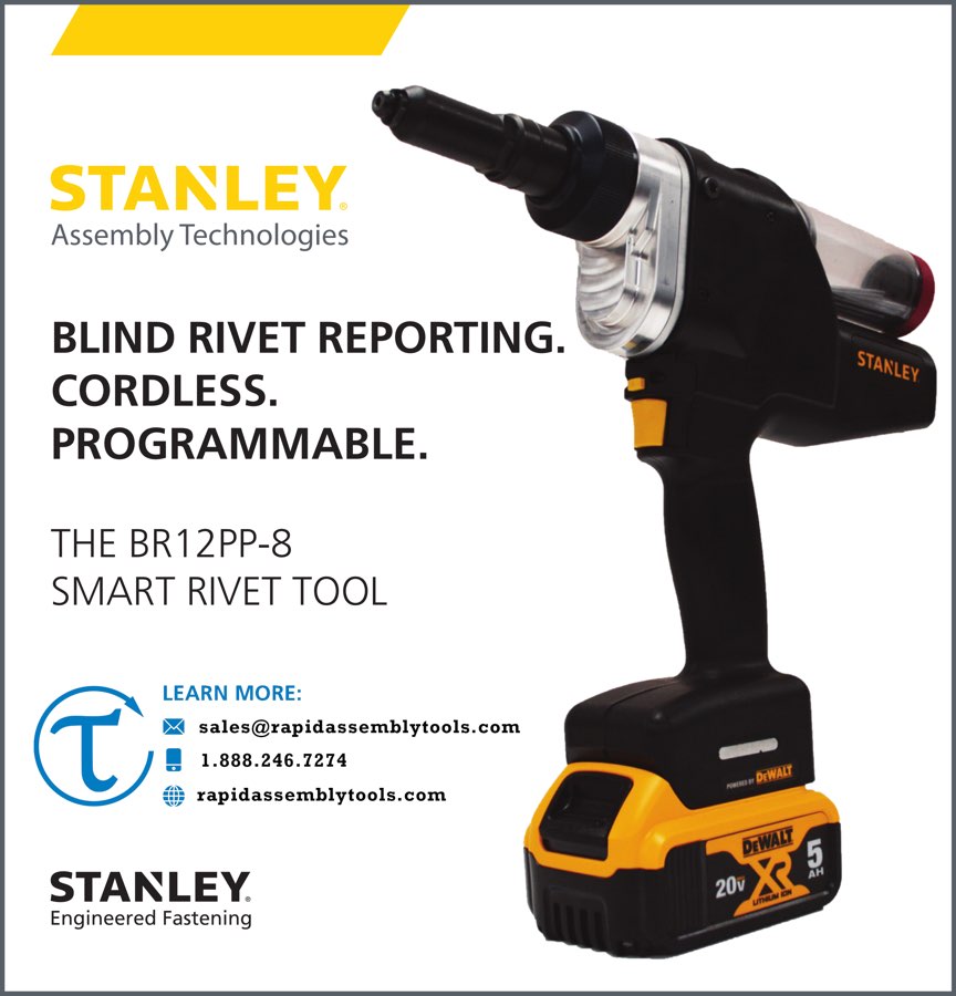STANLEY Assembly Technologies Launches BR12PP8 Smart Rivet Tool