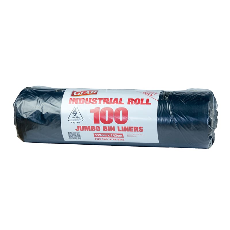 Glad® Jumbo Bin Liner Roll 240L Pk100 RapidClean