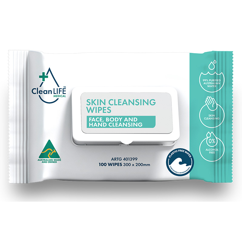 CleanLIFE Skin Cleansing Wipes RapidClean