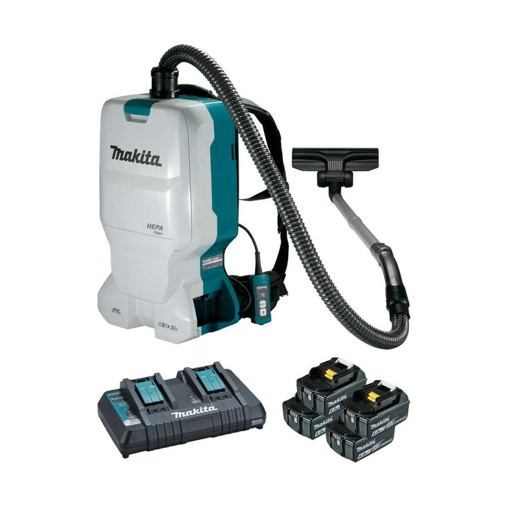 Makita 18Vx2 Brushless Backpack Vacuum Kit RapidClean