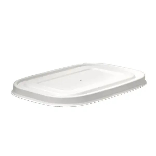 BioPak Plant Fibre Rectangle Lids for Paper Containers & Bowls RapidClean