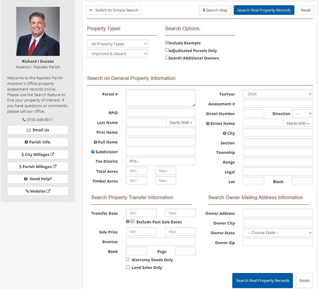 Home Page Rapides Parish Assessor