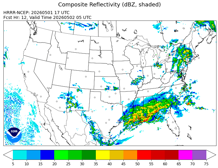 Auto Refresh Weather Map HighResolution Rapid Refresh (HRRR)