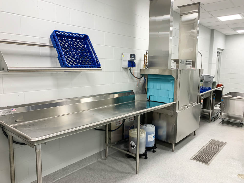 Maple Grove Elementary School Stainless Steel Dishtable and Dishwasher