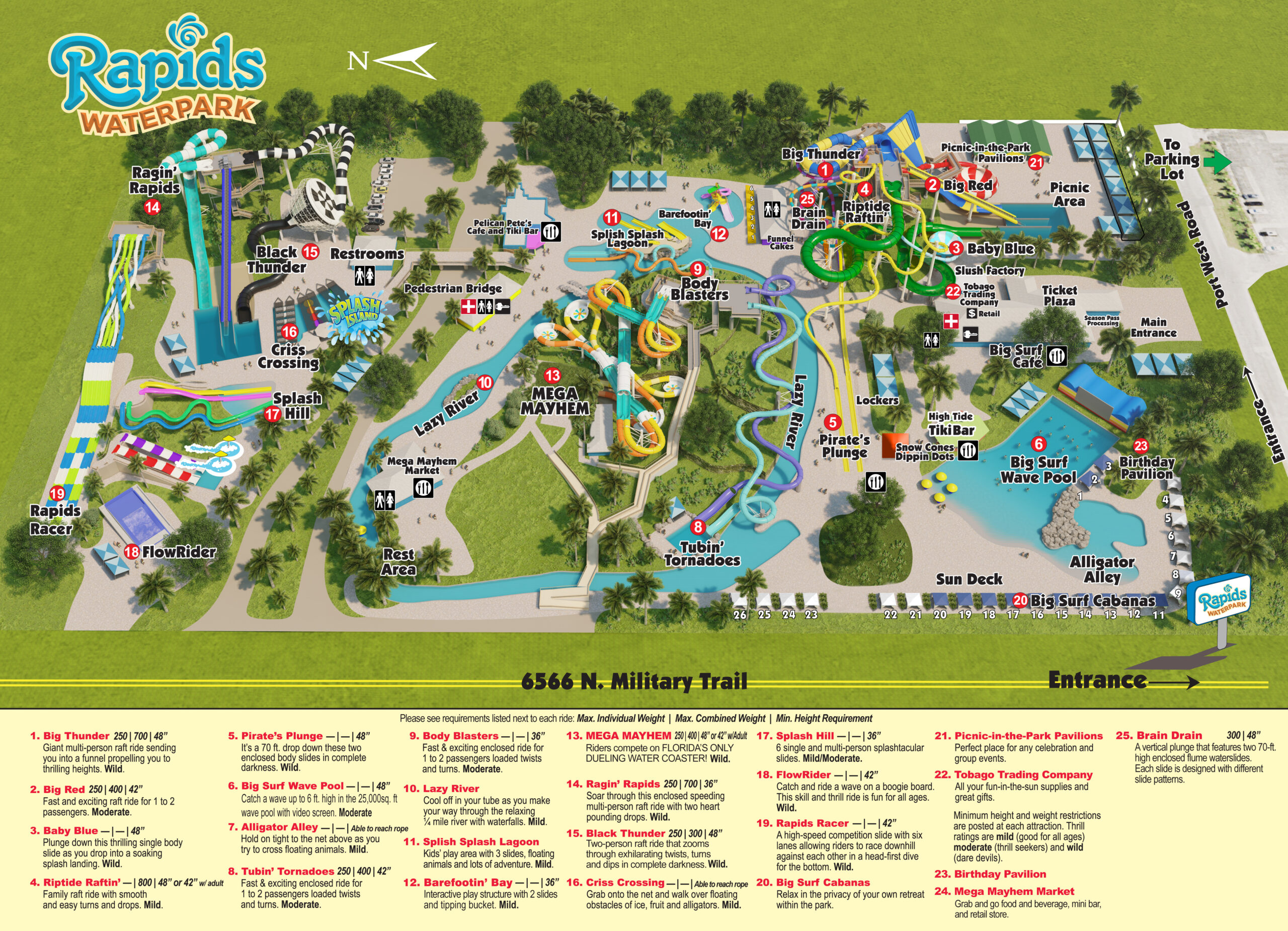 Park Map Rapids Water Park