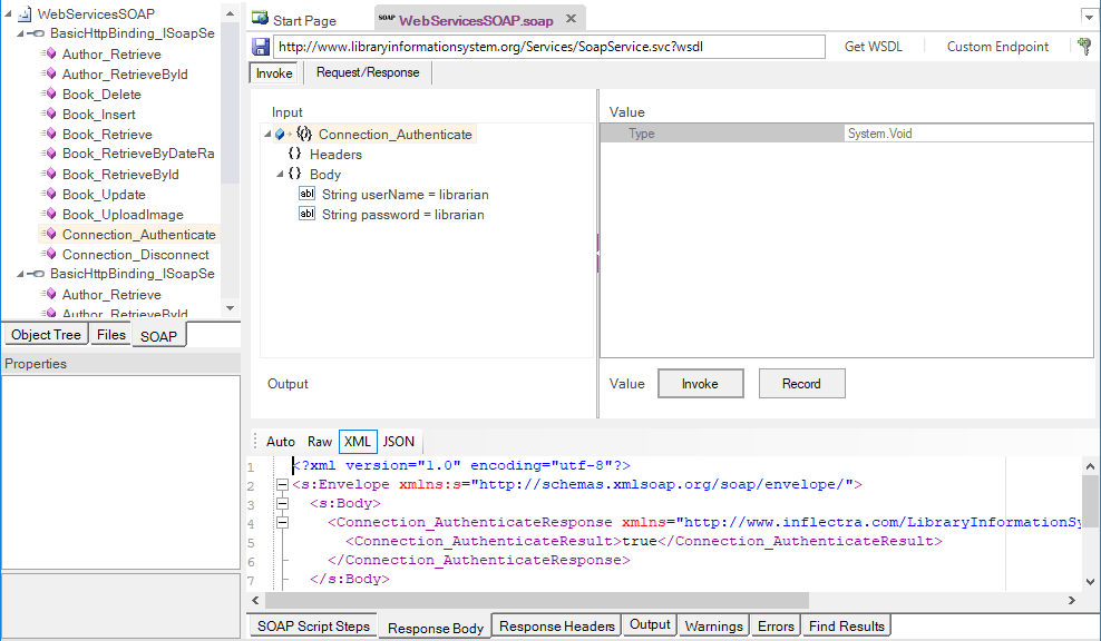 Testing SOAP  Services RapiseDocs