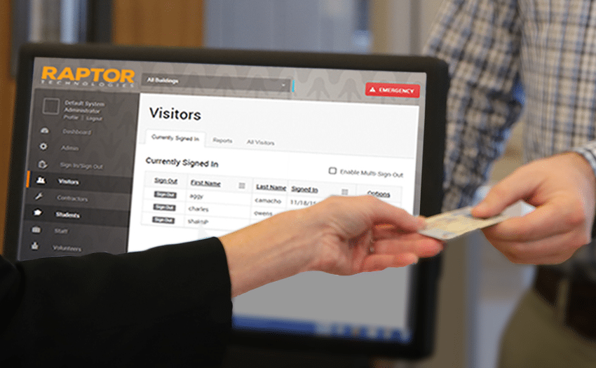 Kirkwood School District hired Raptor Visitor Management System