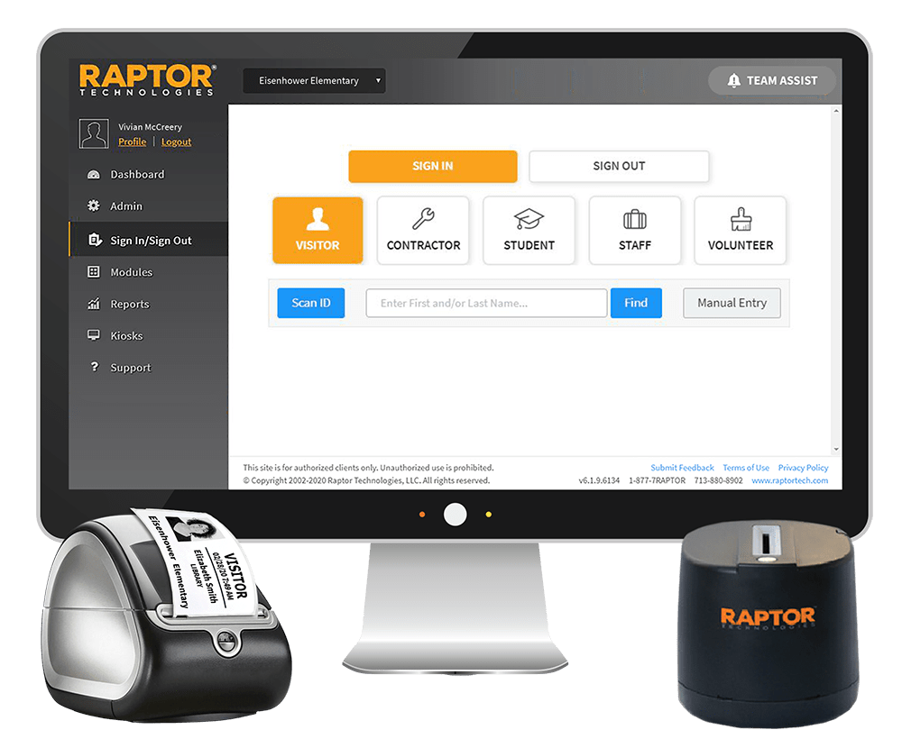 Top Visitor Management System Software for Schools Raptor®