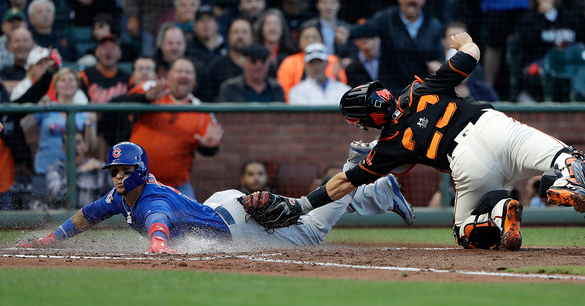 Chicago Cubs’ Javy Báez hits insidethepark home run against Giants Rare