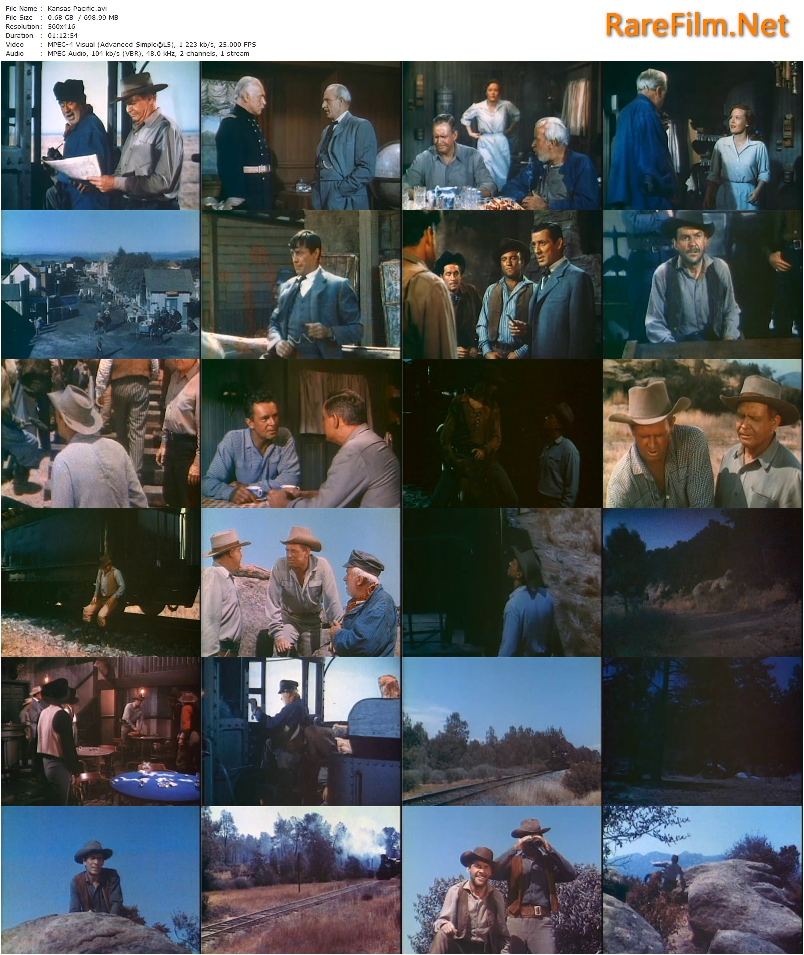 Kansas Pacific (1953) Ray Nazarro, Sterling Hayden, Eve Miller, Barton