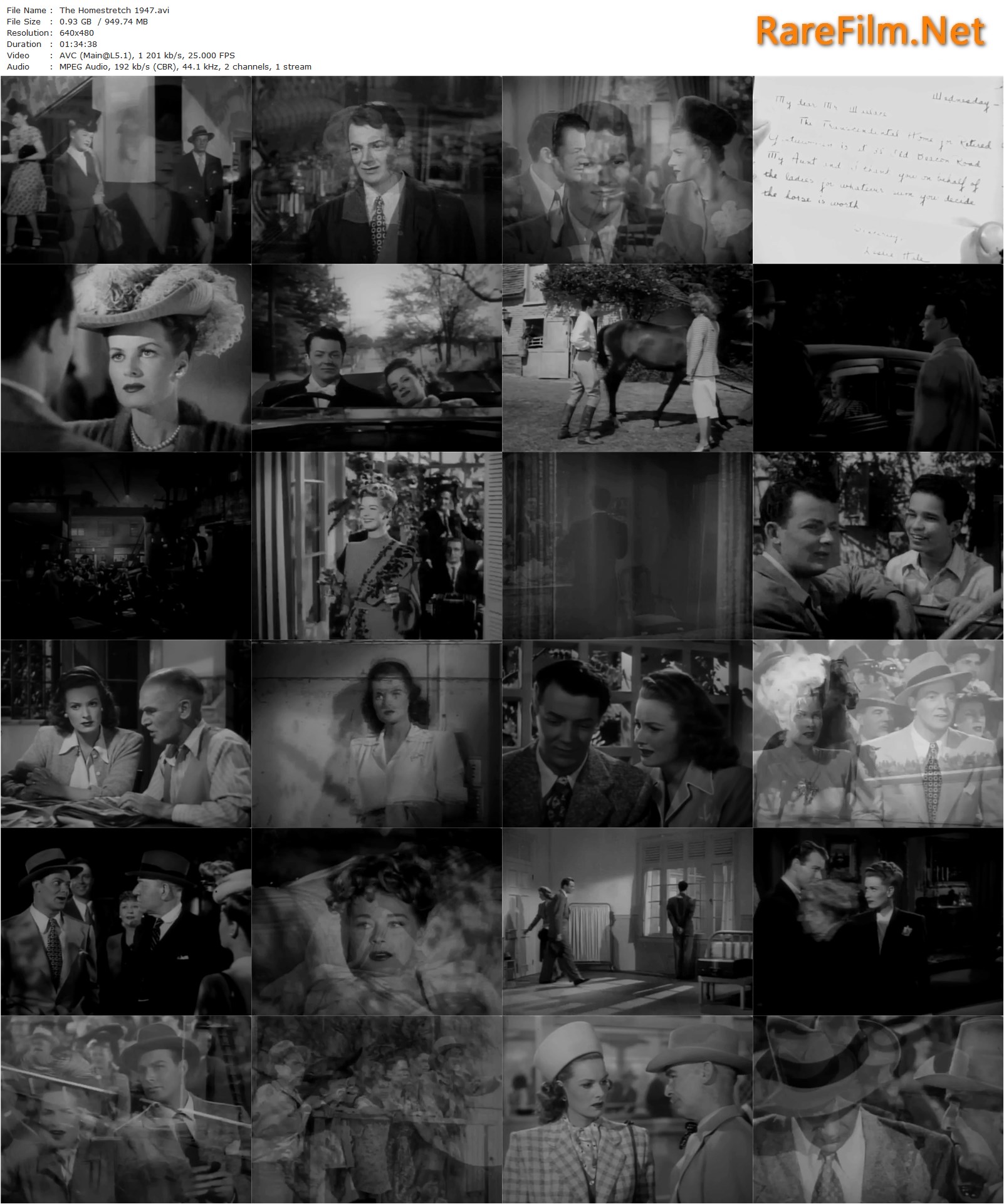 The Homestretch (1947) H. Bruce Humberstone, Cornel Wilde, Maureen O