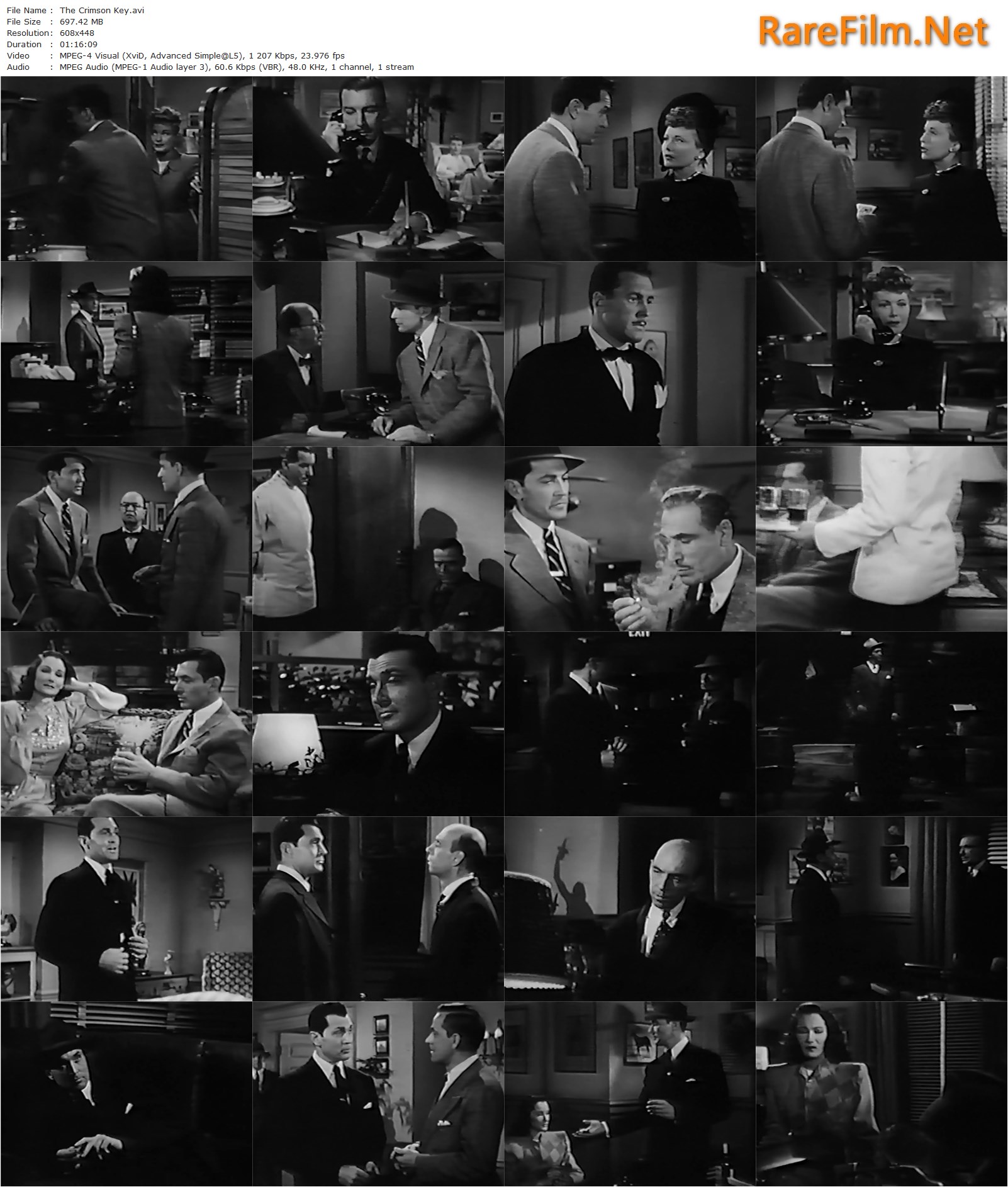 The Crimson Key (1947) Eugene Forde, Kent Taylor, Doris Dowling, Dennis