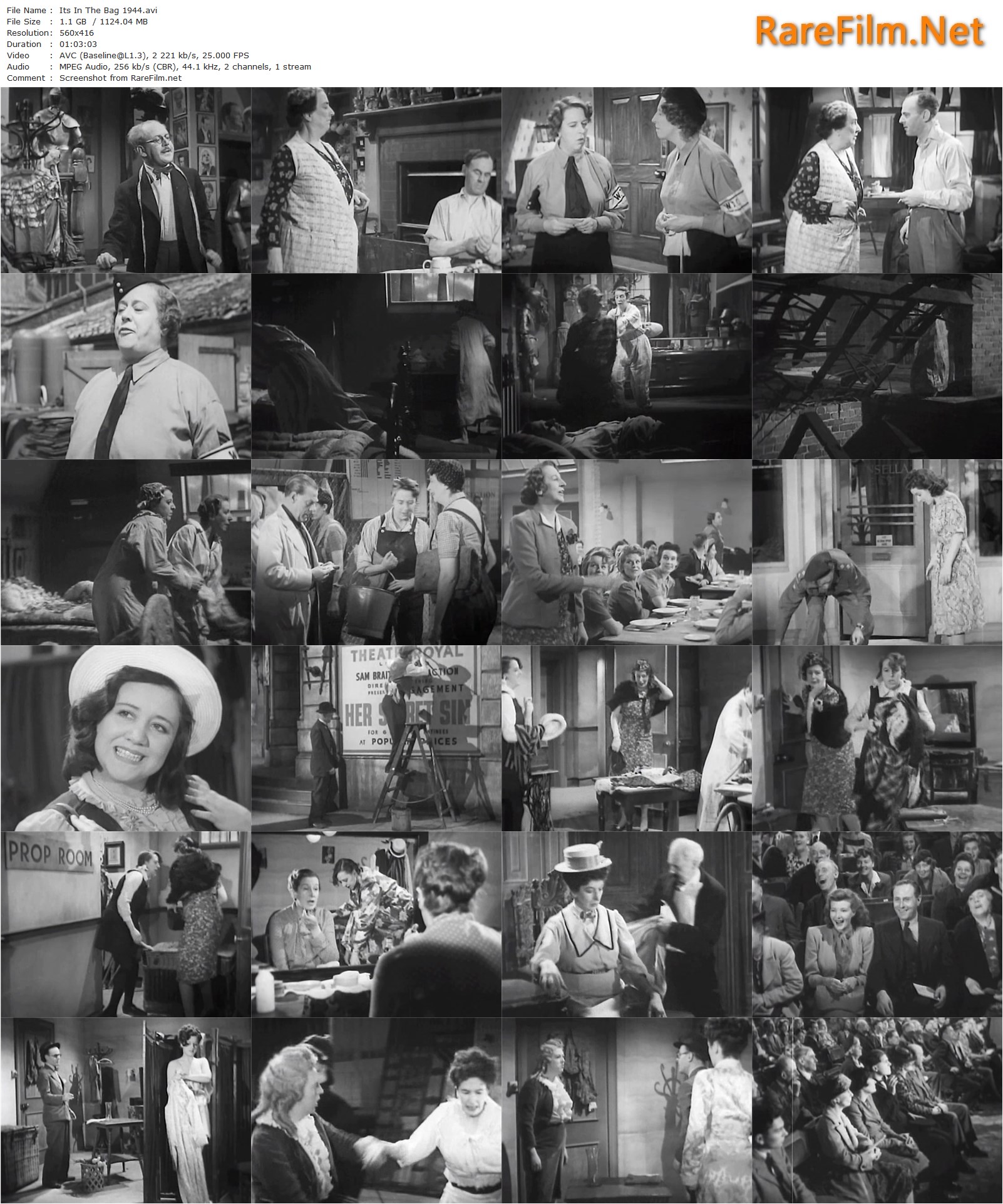 It’s in the Bag (1944) Herbert Mason, Elsie Waters, Doris Waters, Ernest Butcher RareFilm