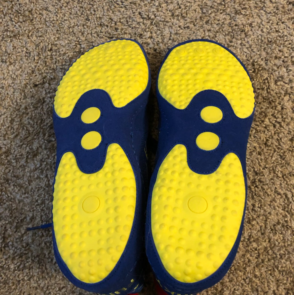 Funky Flickr Boyz Gear Blue, Red, Yellow Wrestling Shoes Rare Wrestling Shoes